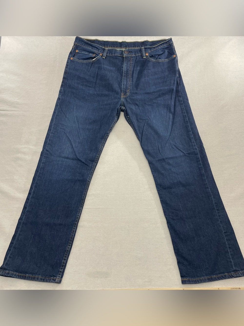 Levi's 505 Regular Fit Stretch Denim Blue Jeans Men's 38 X 31 High Rise